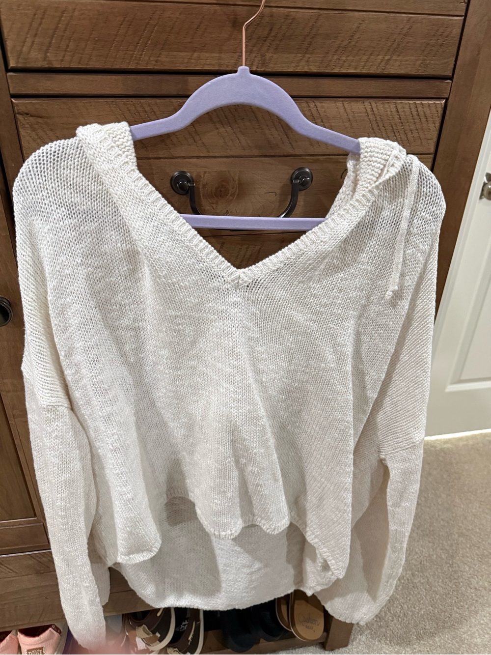 Hollister beachy hoodie sweater white size xxl